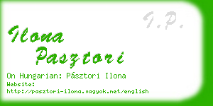ilona pasztori business card